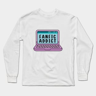 Fanfic Addict - Purple Laptop Long Sleeve T-Shirt